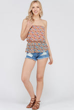 Women's Floral Printed Strapless Top