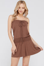 Women's Smock Strapless Dress with Elastic Waistband