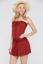 Women's Smock Strapless Dress with Elastic Waistband