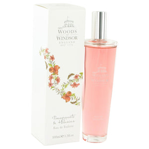 Pomegranate & Hibiscus by Woods of Windsor Eau De Toilette Spray 3.4 oz for Women