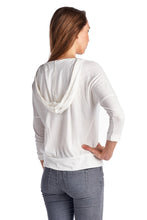 Urban Love Pullover Jersey Hoodie with Contrast Lace Pocket