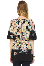 Christine V Belted Button-Front Top