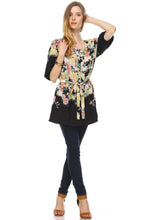 Christine V Belted Button-Front Top