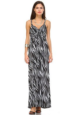 Women's Braided Strap Printed Maxi Dress