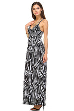 Women's Braided Strap Printed Maxi Dress
