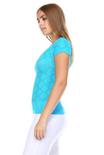 Urban Love Textured Knit Stretch Glitter Top