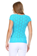 Urban Love Textured Knit Stretch Glitter Top