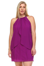 SLNY Beaded Neckline Chiffon Dress - WholesaleClothingDeals - 5