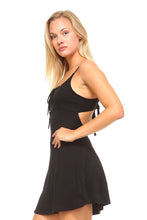 Women's Front and Back Tie Skater Tank Dress