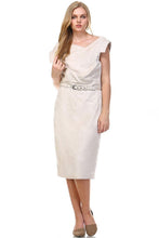 Women's Suede Draped Neckline Sleeveless Dress