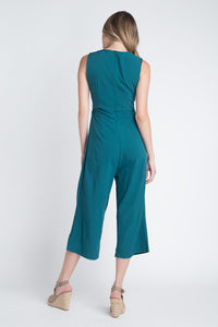 Women's Sleeveless Tie Jumpsuit with Slit