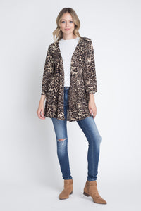 Women's European Style Leopard Printed Cardigan