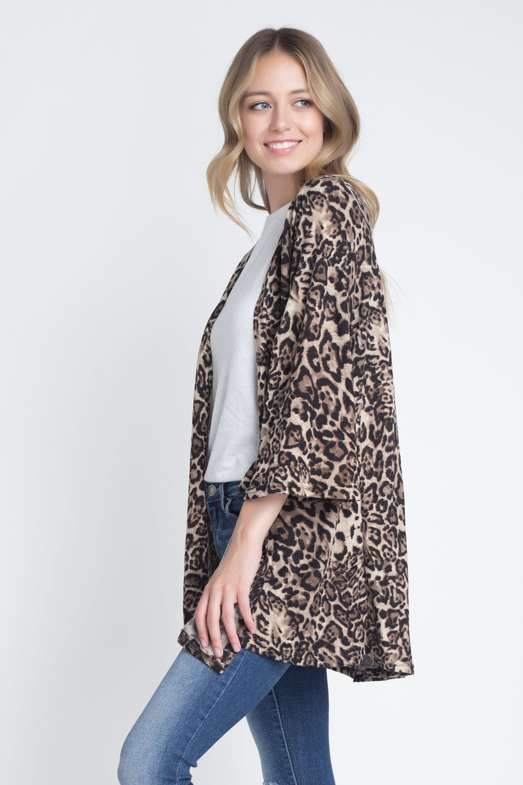 Women's European Style Leopard Printed Cardigan