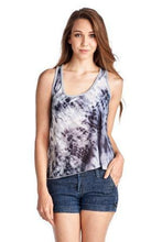 Urban Love Printed Tie Dye Racerback Tank