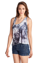 Urban Love Printed Tie Dye Racerback Tank