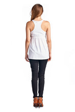 Urban Love Jersey Smocked Racerback Tank