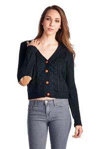 Urban Love Cable Knit Button Down Cardigan