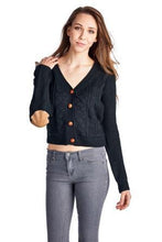 Urban Love Cable Knit Button Down Cardigan