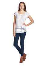 Urban Love Jersey Keyhole Top with Hem Detail