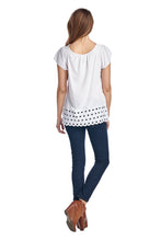 Urban Love Jersey Keyhole Top with Hem Detail