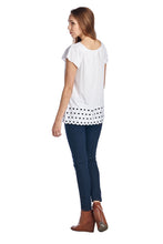 Urban Love Jersey Keyhole Top with Hem Detail