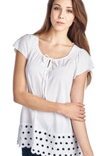 Urban Love Jersey Keyhole Top with Hem Detail
