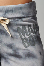 Mambo Printed Tie Dye Foldover Waistband French Terry Sweatpants