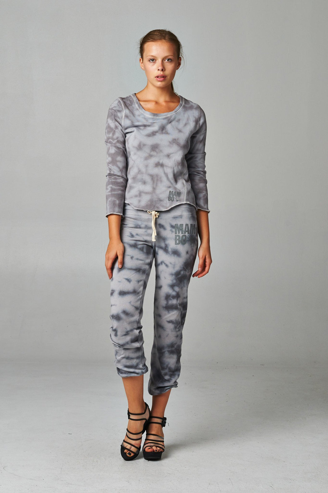 Mambo Tie Dye French Terry Long Sleeve Screened Sweatshirt