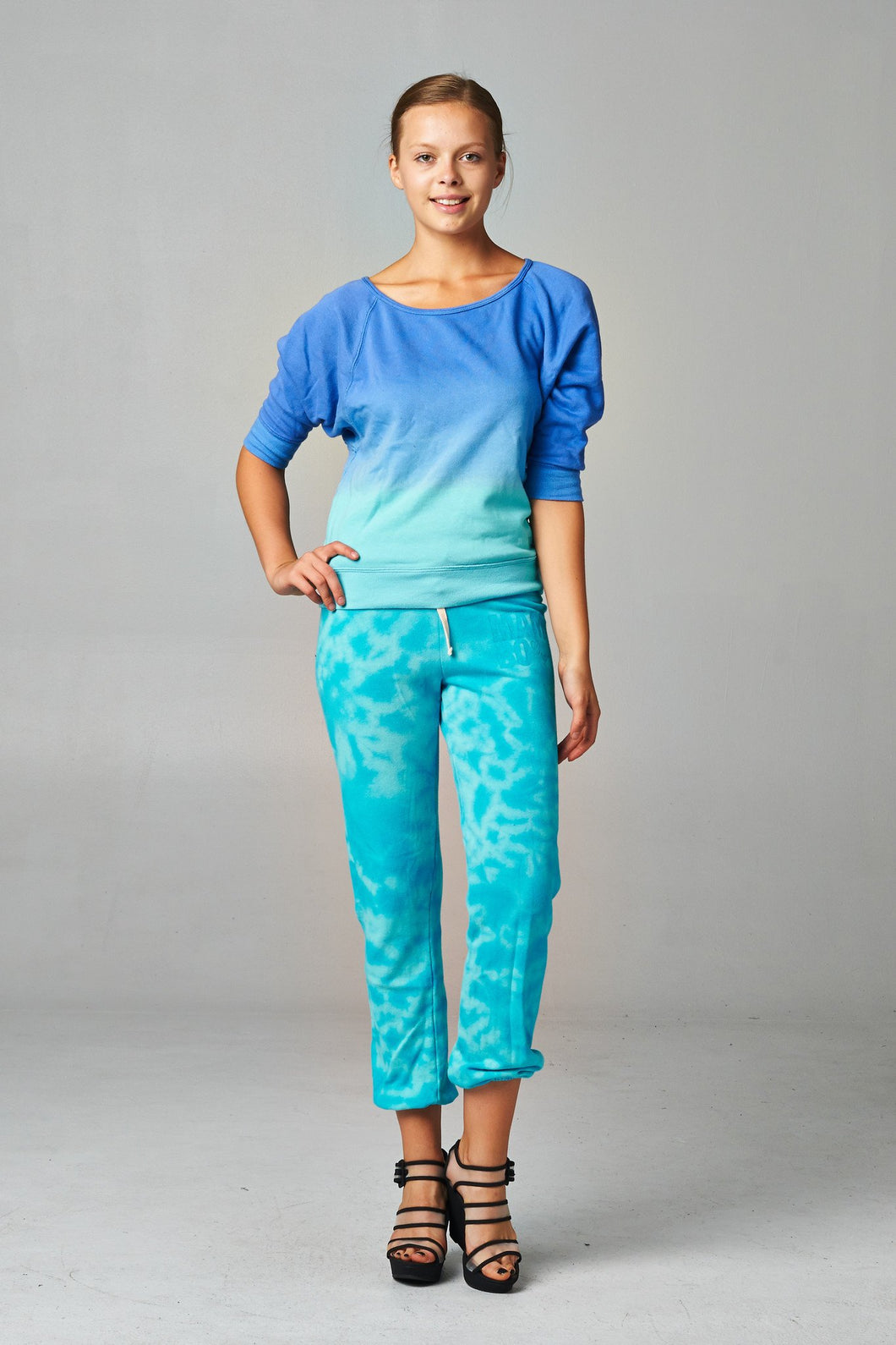 Mambo French Terry Long Sleeve Dip Dye Screened Sweatshirt