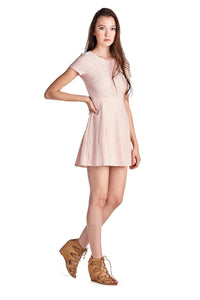 Urban Love Textured Knit Skater Dress