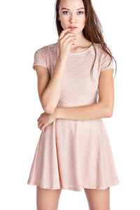 Urban Love Textured Knit Skater Dress