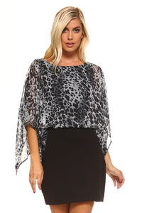 Women's Sheer Leopard Print Dress