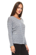 Women's Light Knit Sweater Top With Scoop Neck