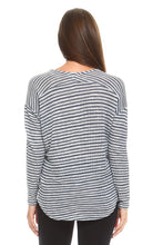 Women's Light Knit Sweater Top With Scoop Neck