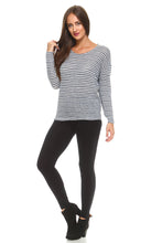 Women's Light Knit Sweater Top With Scoop Neck