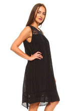 Women's Crochet Sleeveless Tunic Dress