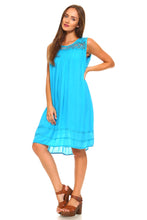 Women's Crochet Sleeveless Tunic Dress