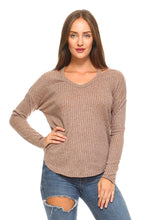 Women's Long Sleeve V-Neck Top