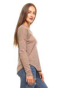 Women's Long Sleeve V-Neck Top