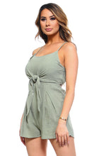 Women's Front Tie Tank Romper with Open back