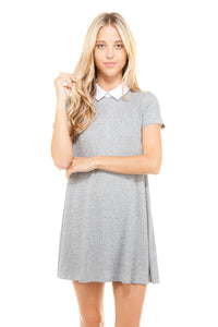 Women's Loose Fitted Collar T-shirt Dress