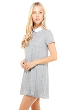 Women's Loose Fitted Collar T-shirt Dress