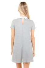 Women's Loose Fitted Collar T-shirt Dress