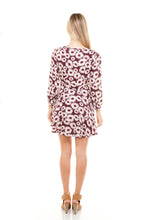 Women's V-Neck Long Sleeve Floral Print Dress