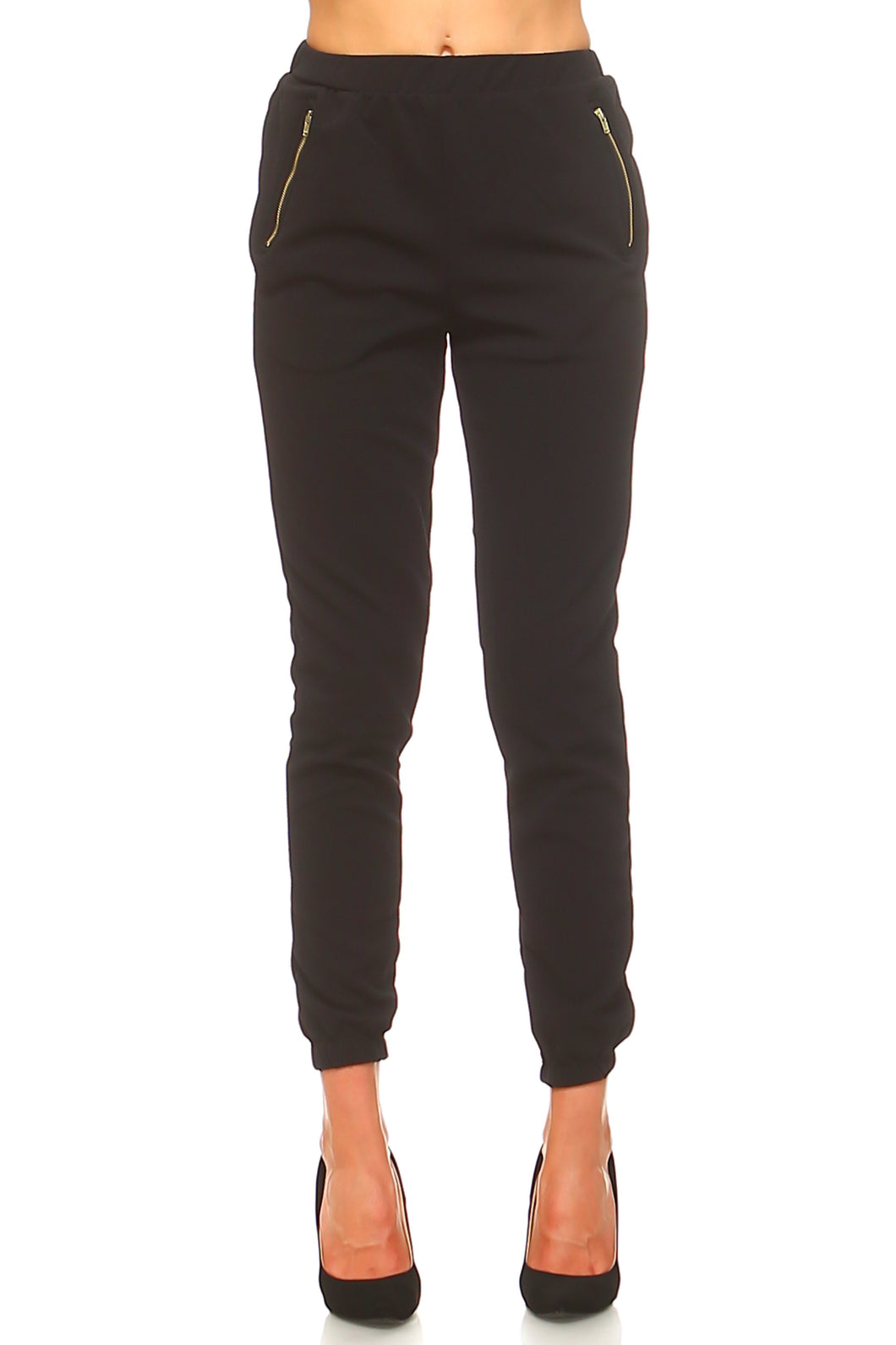 Women's High Waisted Zipper Pants