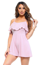 Women's Layered Ruffle Tank Romper