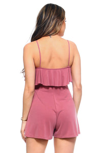 Women's Layered Ruffle Tank Romper