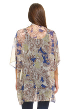 Women's Sheer Pasley Kimono Cardigan