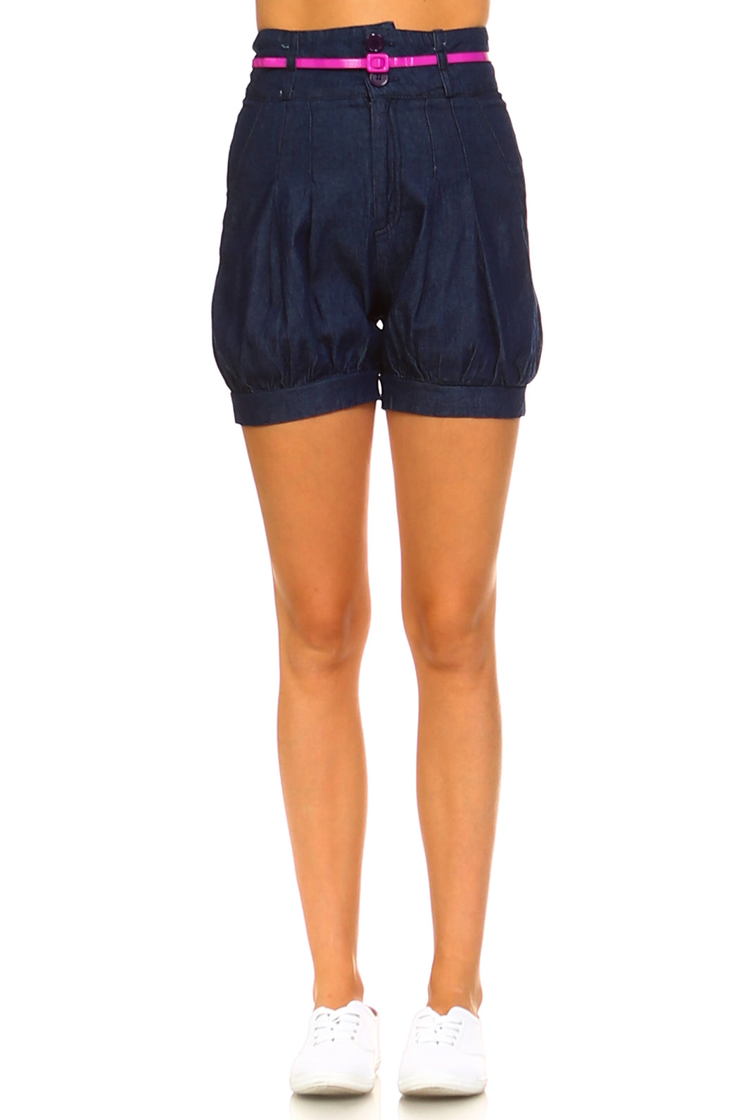 Women's Denim Blouson Shorts