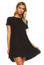 Women's Loose T-Shirt Keyhole Dress